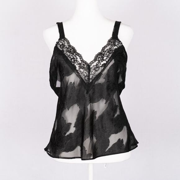Vintage Sheer Lace Camisole Top MEDIUM Fairy Whimsigoth Whimsy Romantic Romantic - Picture 1 of 5